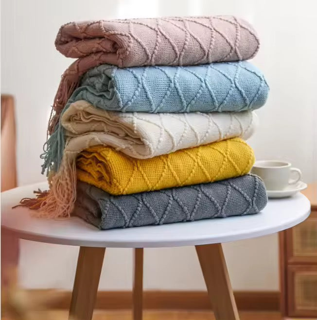 Jeté, Plaid tricoté