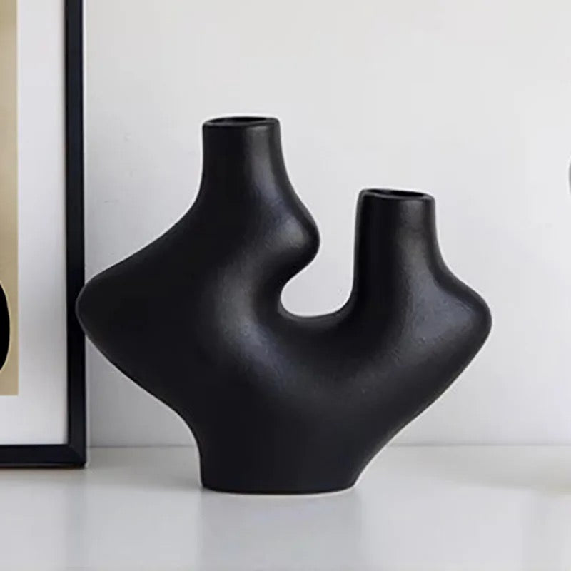 Vase design à deux ouvertures