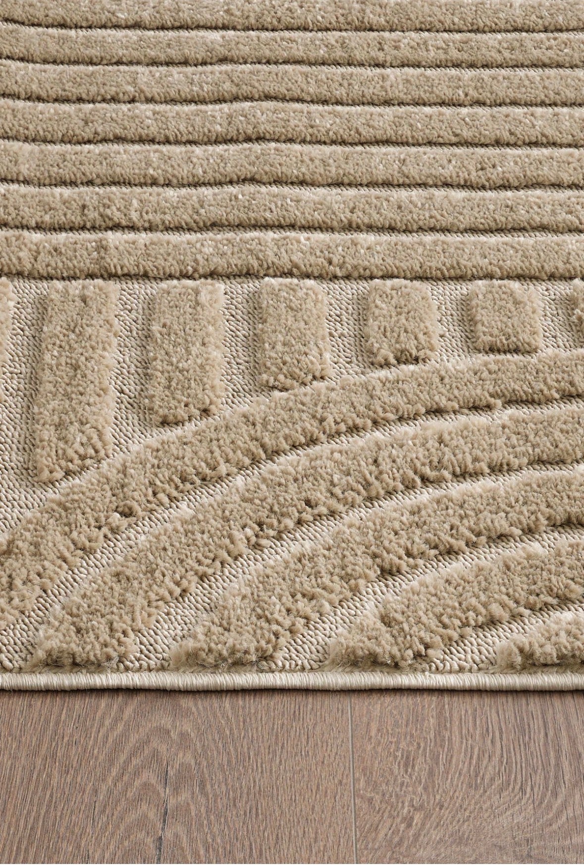 Tapis texturé motifs courbes - 160x230 cm