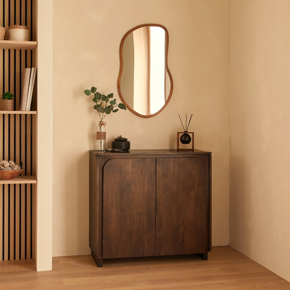 Miroir bois organique Livia - 75x45 cm