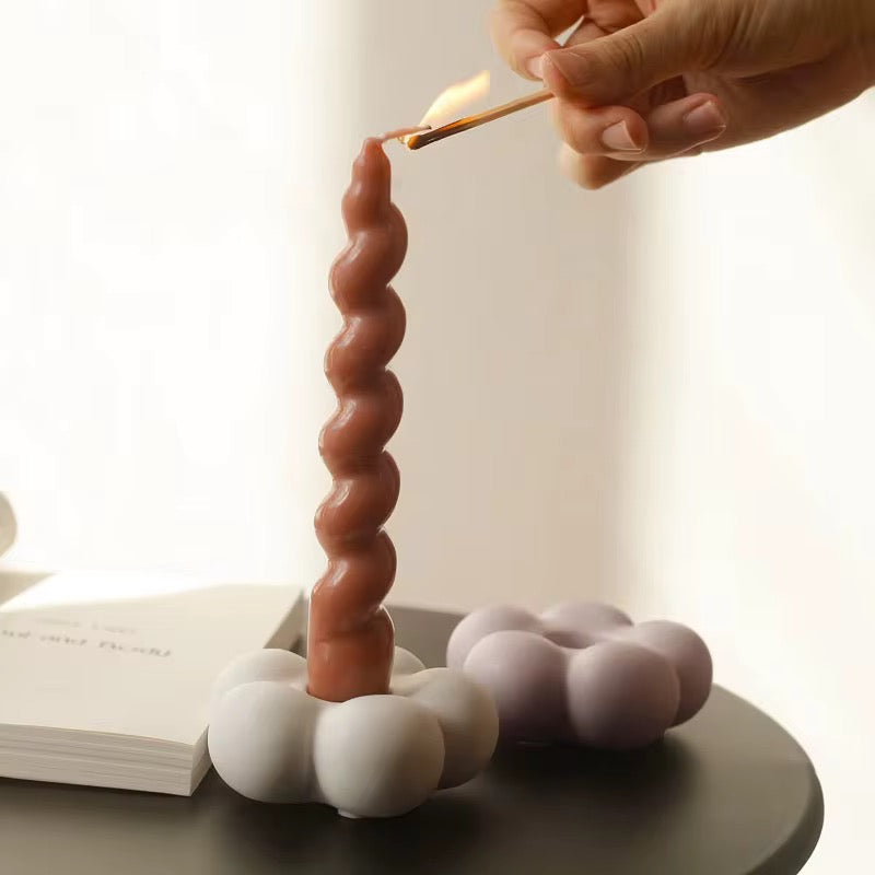 Bougeoir fleur nuage