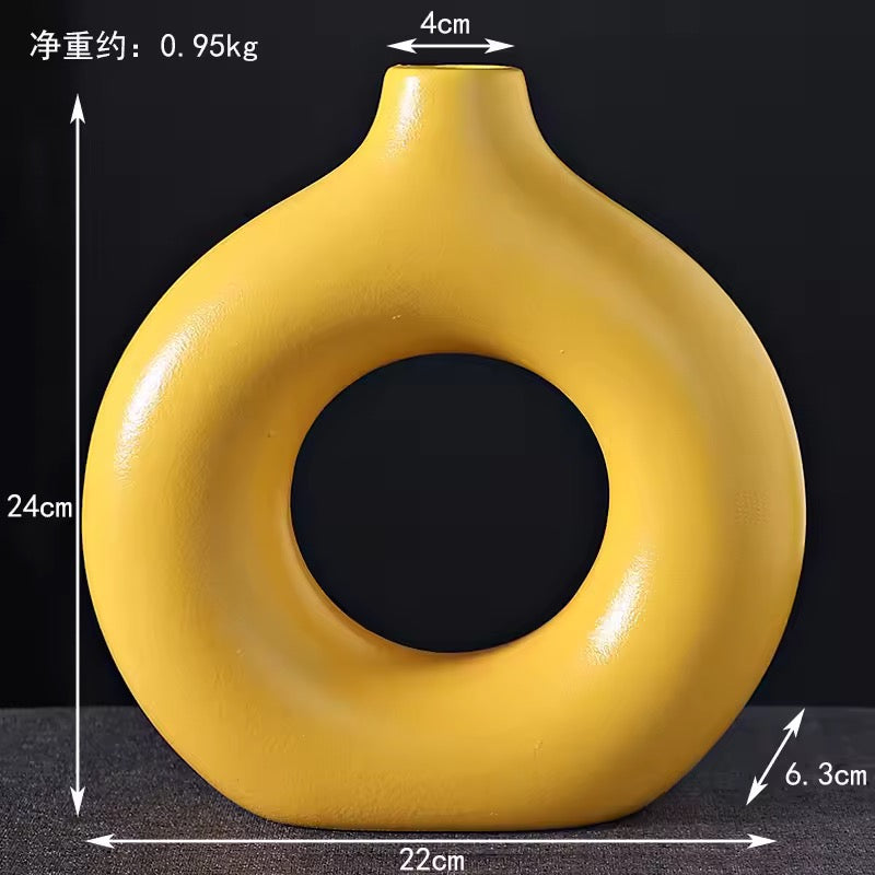 Vase donut coloré