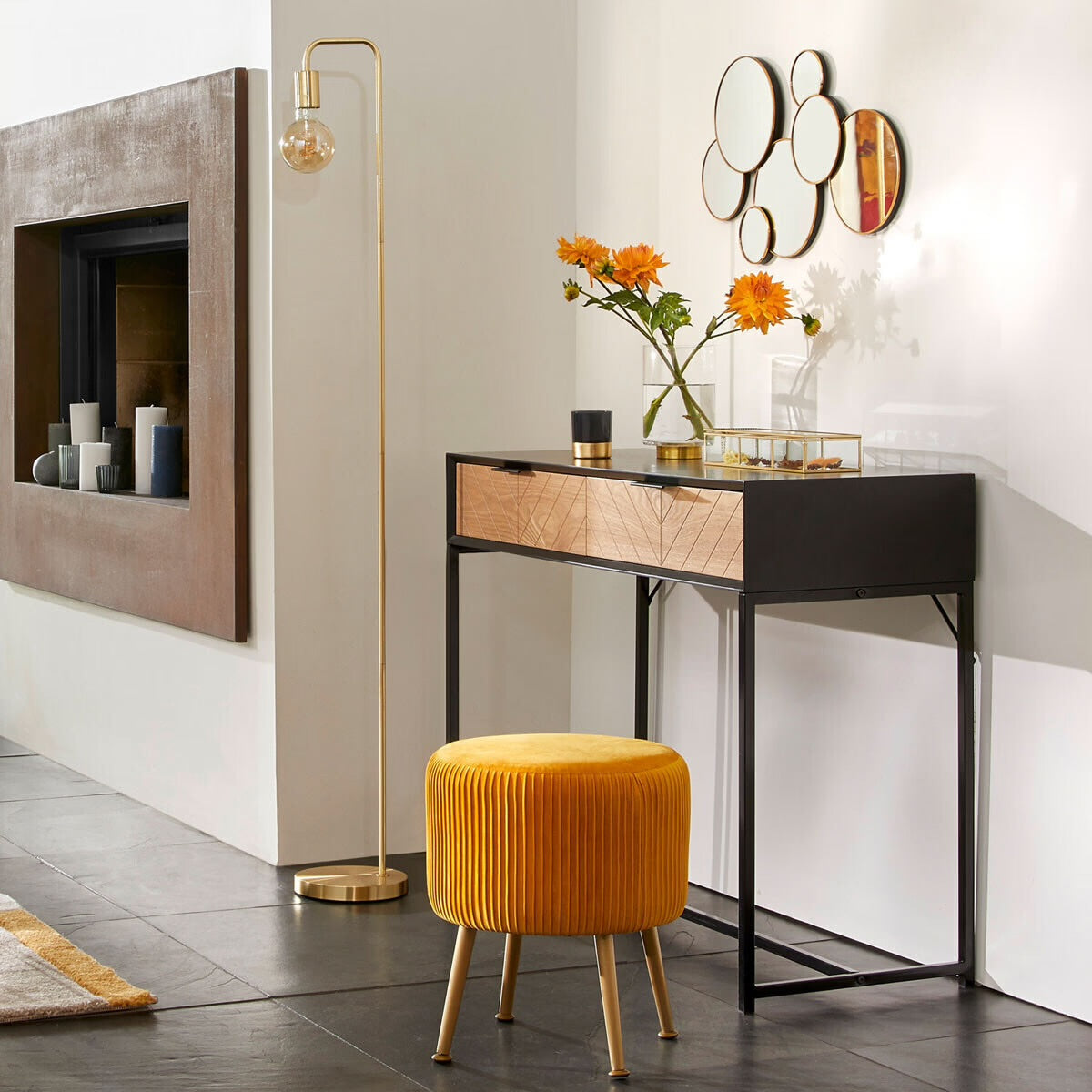 Lampadaire Keli H150 cm - Doré