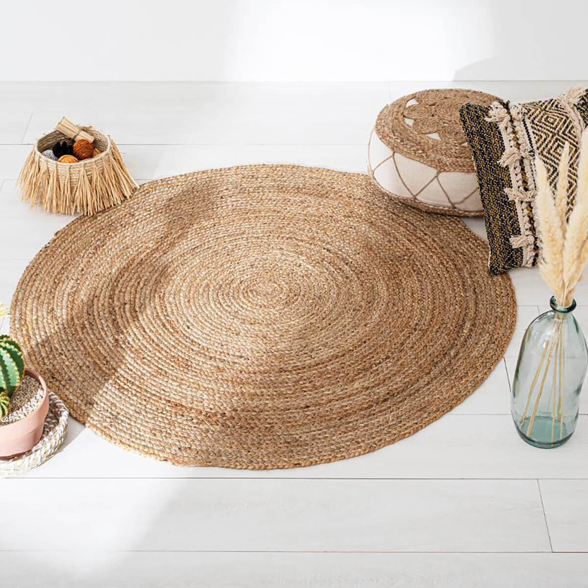 Tapis en jute naturel D.120 cm