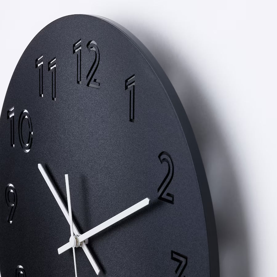 Horloge murale noir 30cm
