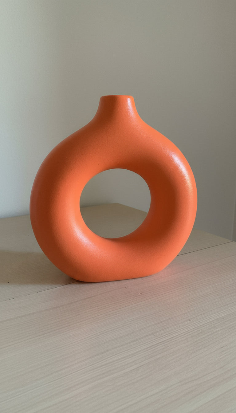 Vase donut coloré