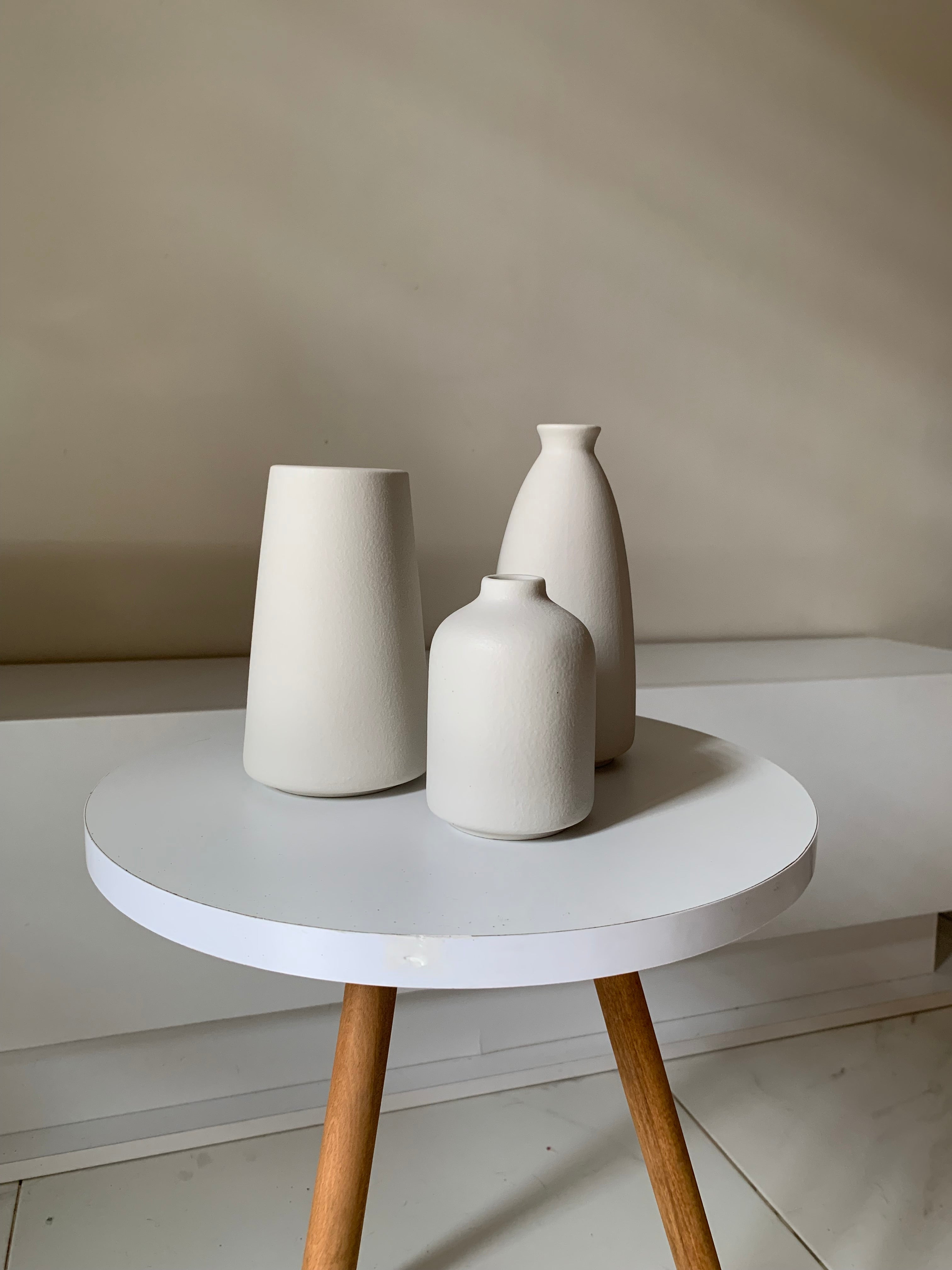 Trio vases minimalistes