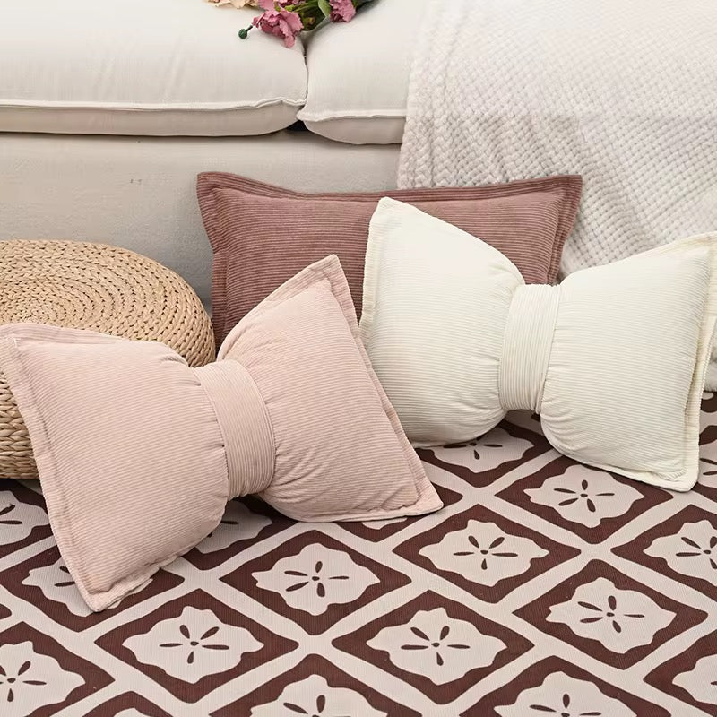 Coussins en forme de noeud - Velours côtelé