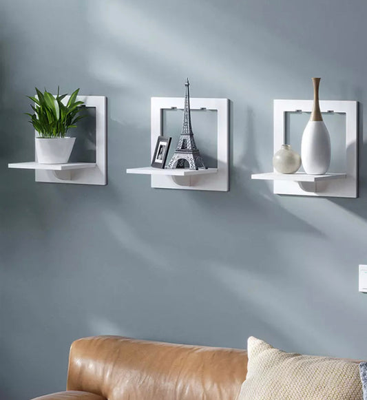 3 Étagères suspendus blanches mdf