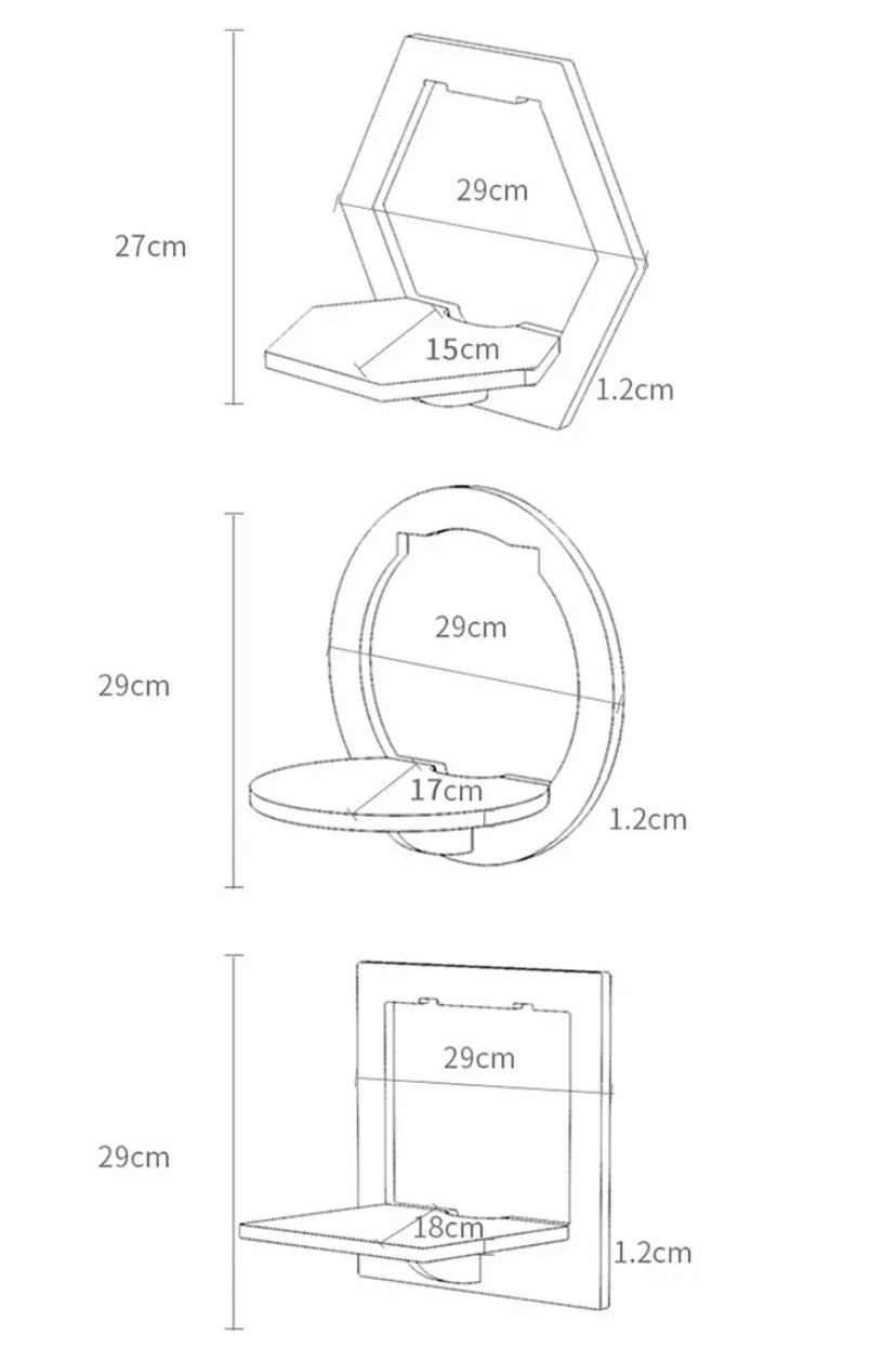 3 Étagères suspendus blanches mdf