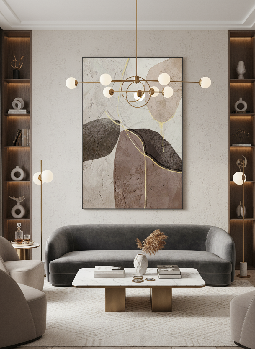 Tableau Harmonie Sépia - 60x90 cm
