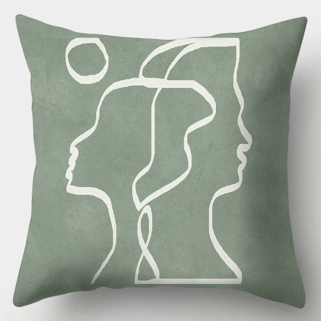 Coussins ton vert sauge