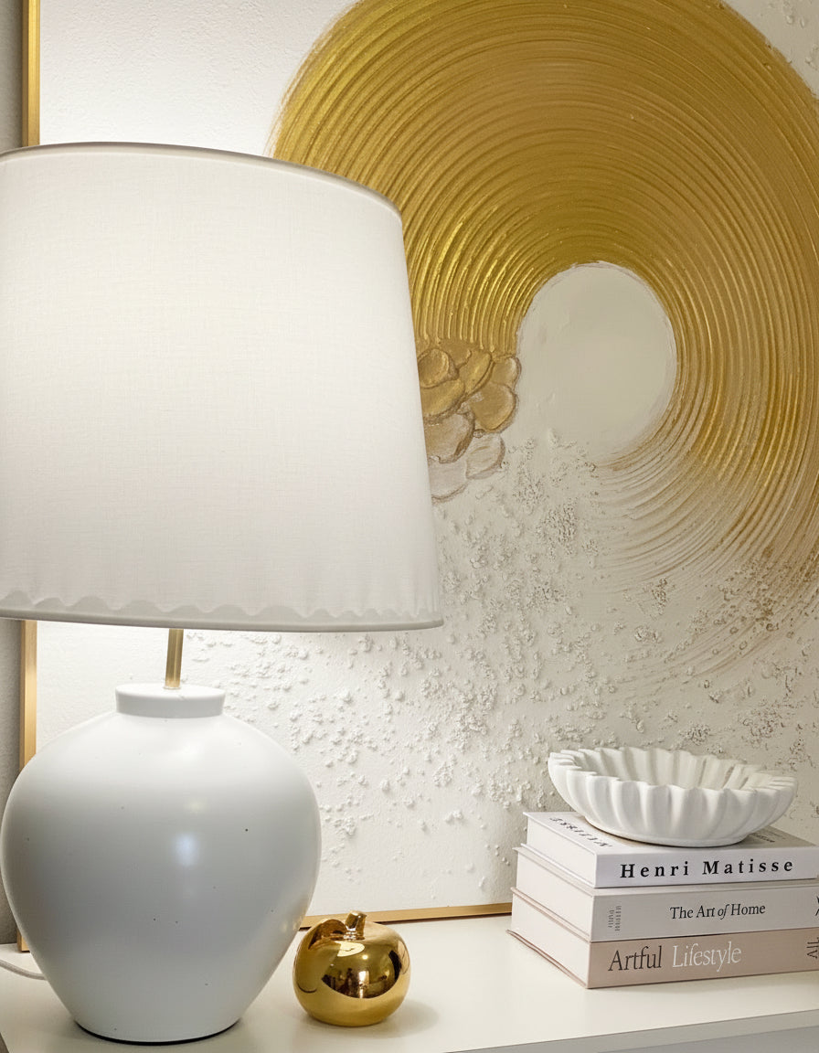Lampe à poser ALBA – blanche H62 cm