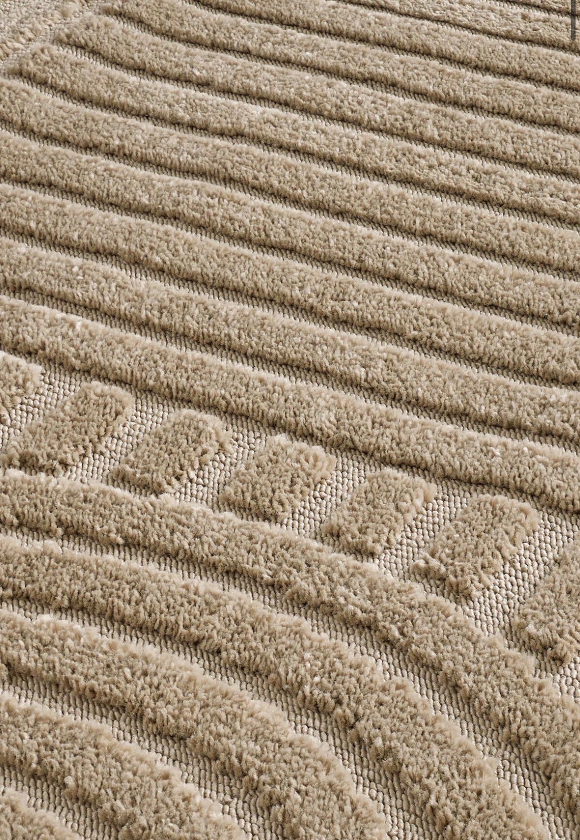 Tapis texturé motifs courbes - 160x230 cm