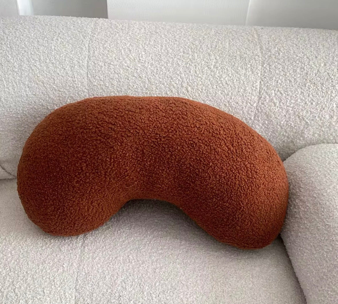 Coussin Lune Laine Bouclée