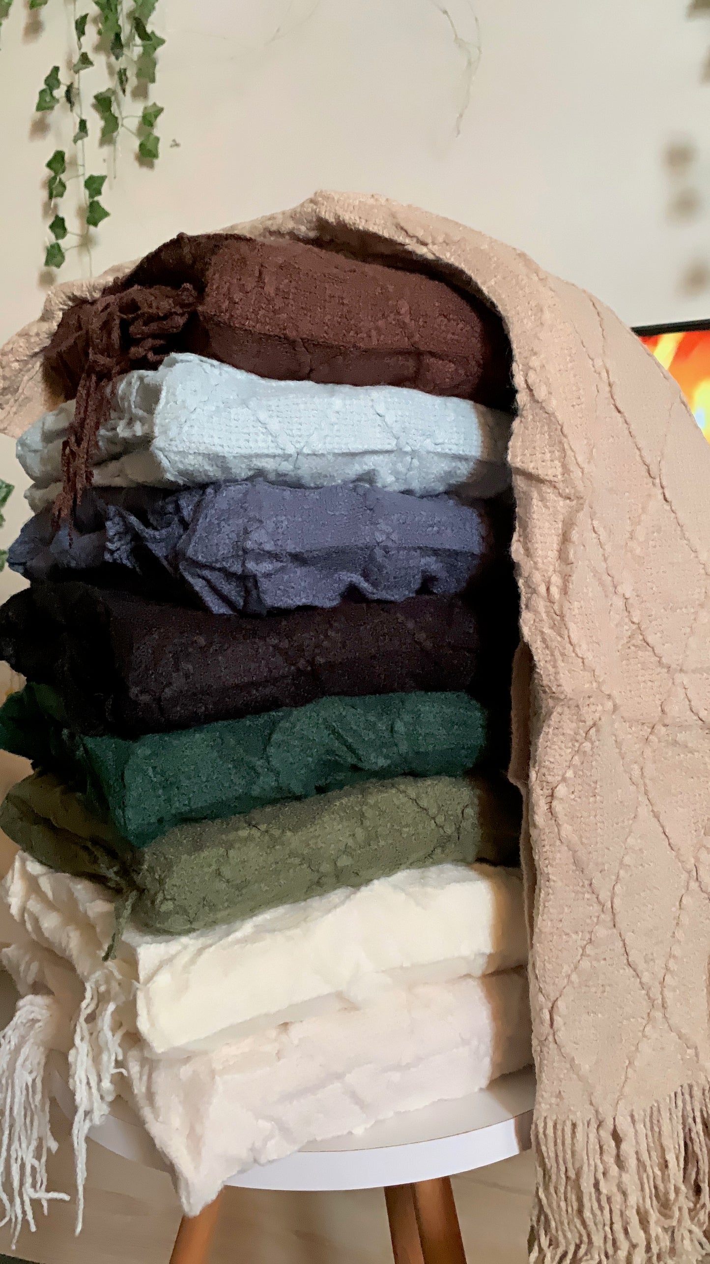 Jeté, Plaid tricoté