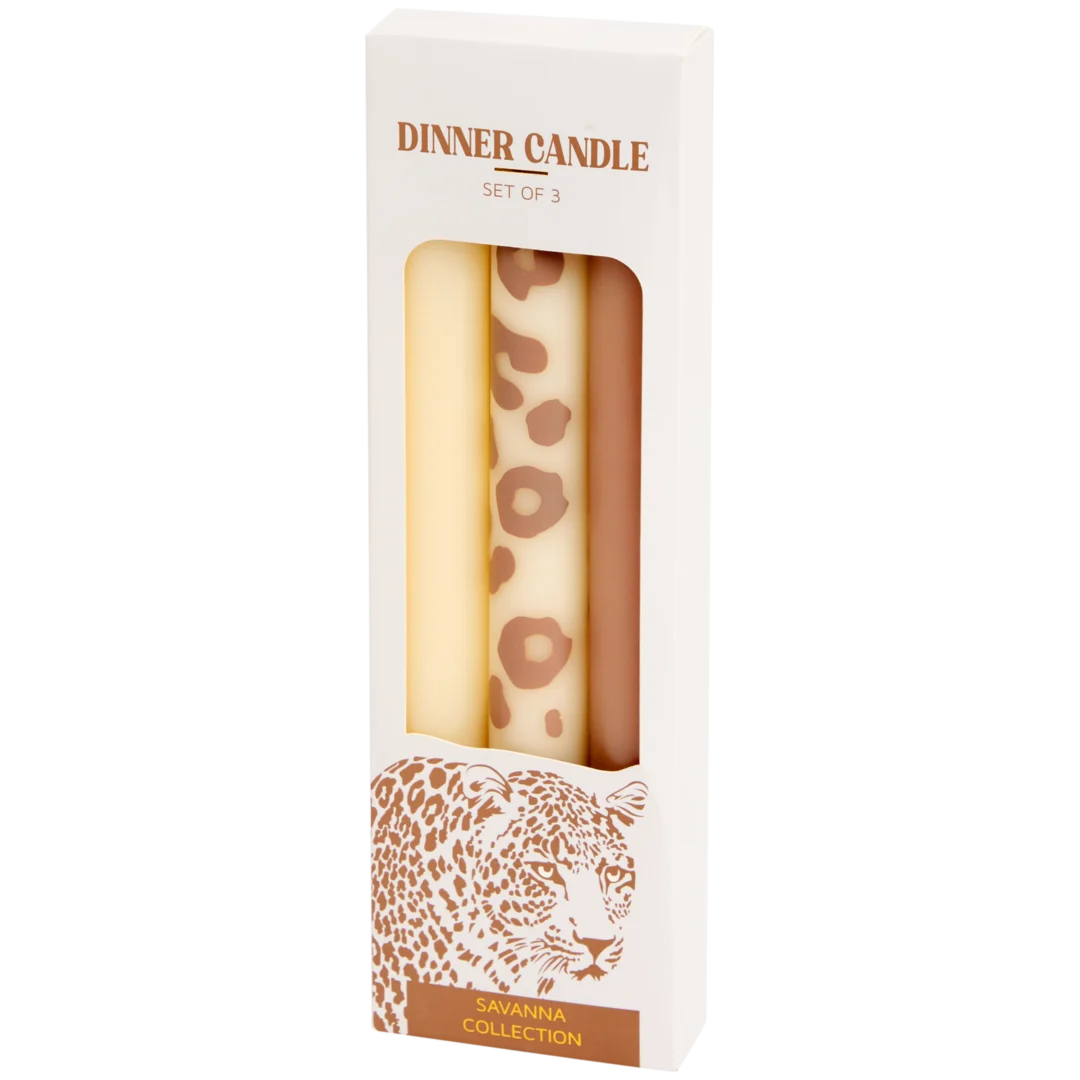 Trio bougies - Collection Savanna