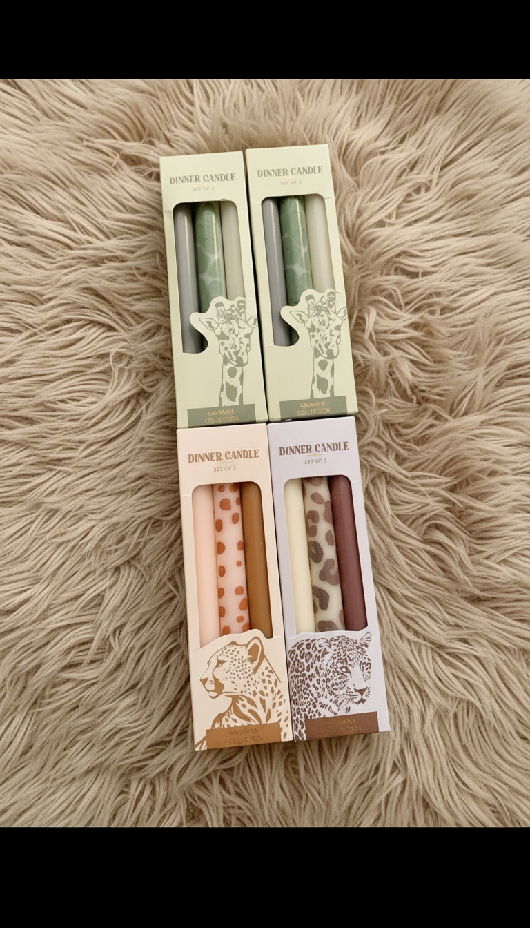 Trio bougies - Collection Savanna