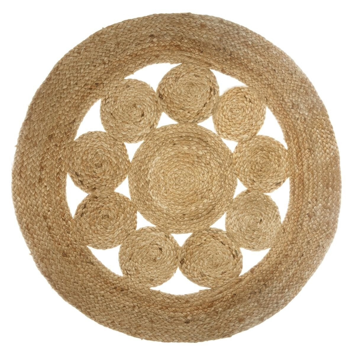 Tapis rond en jute ajouré Esra