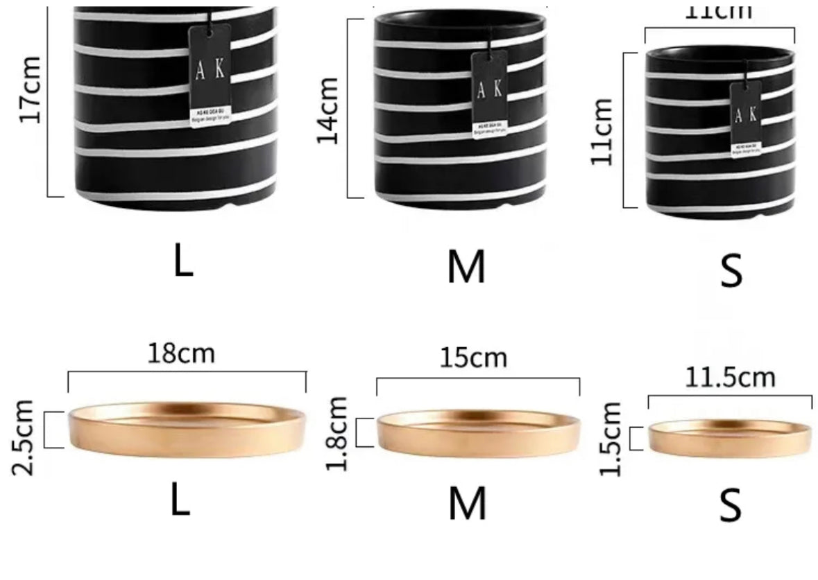 Trio vases pot de fleur