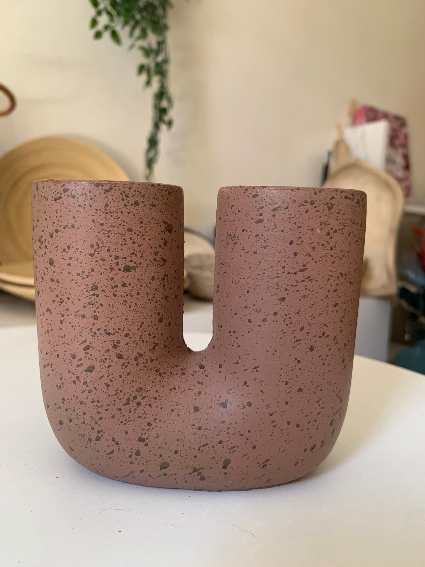 Bougeoir U effet granit