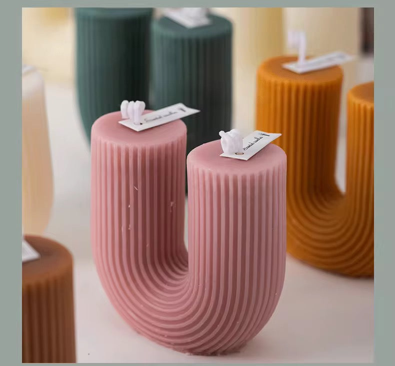 Bougie parfumée en U