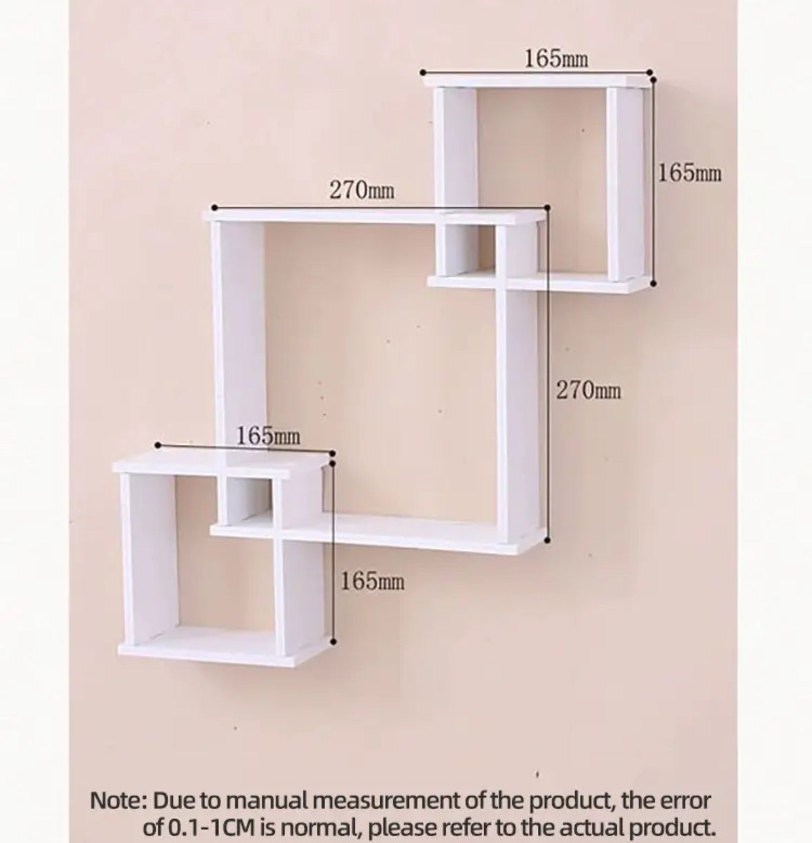 Étagère entrelacée blanche mdf