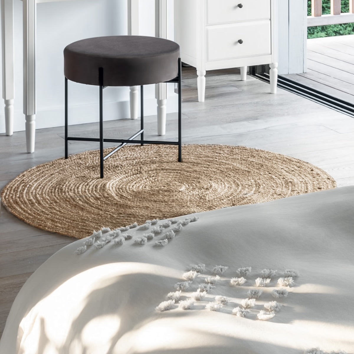 Tapis en jute naturel D.120 cm