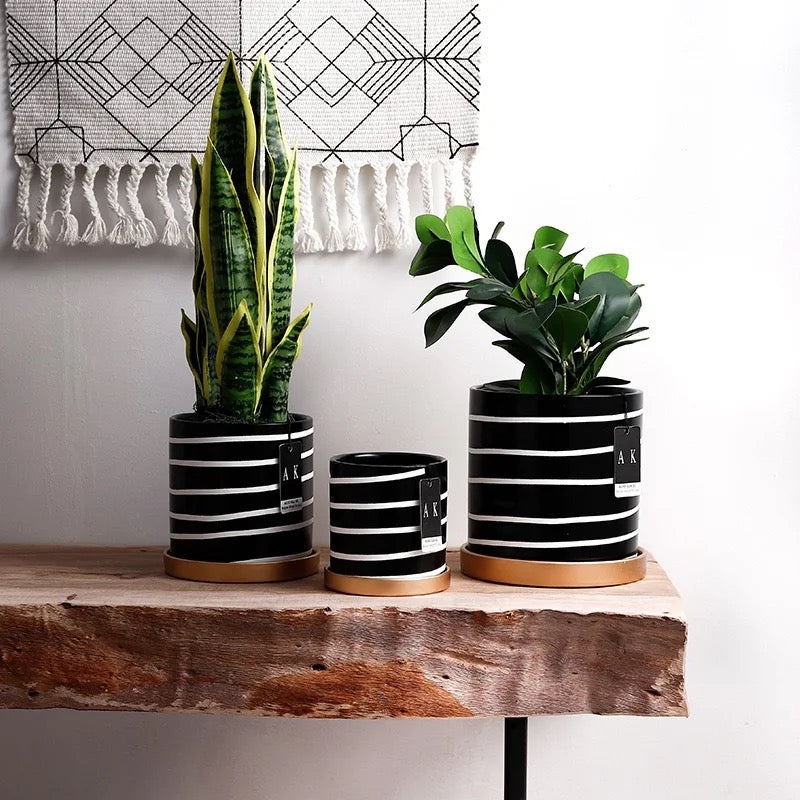Trio vases pot de fleur