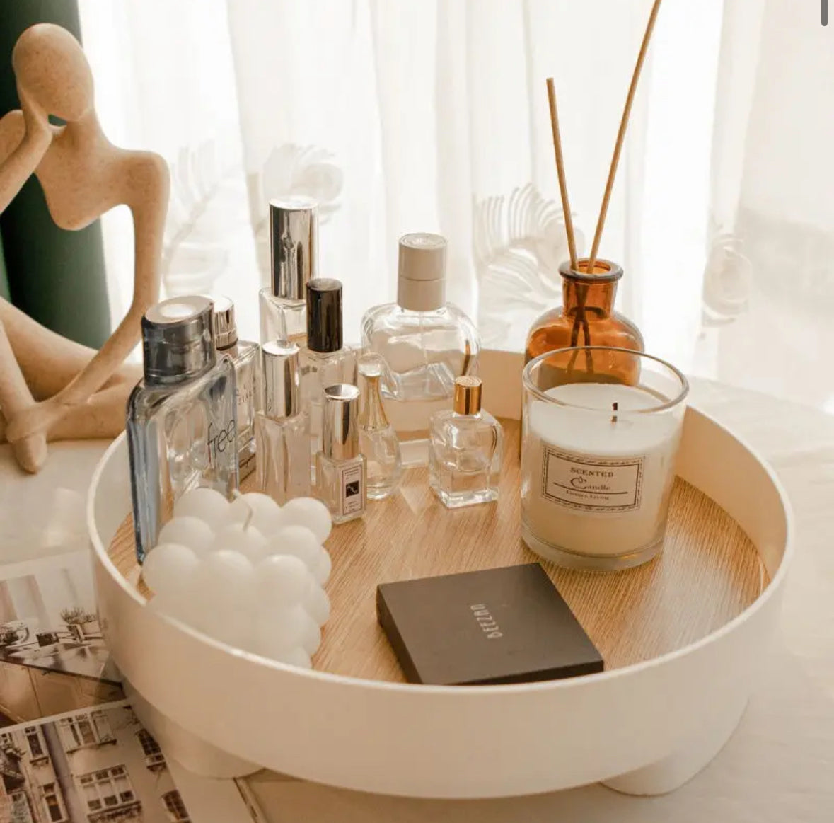 Plateau rond scandinave