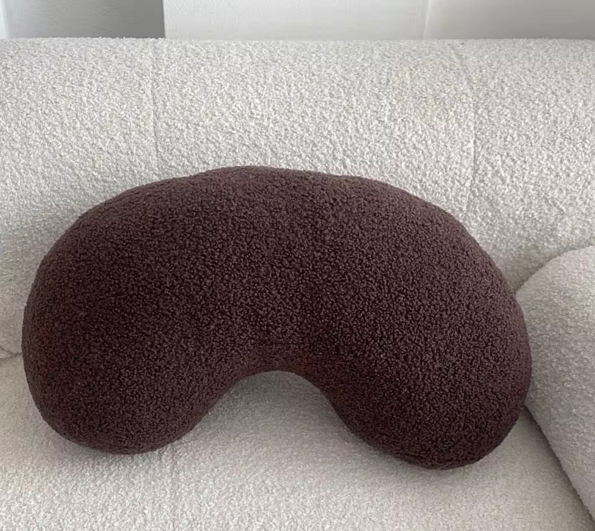 Coussin Lune Laine Bouclée