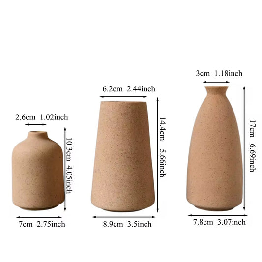 Trio vases minimalistes