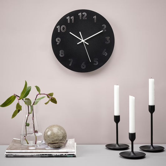 Horloge murale noir 30cm