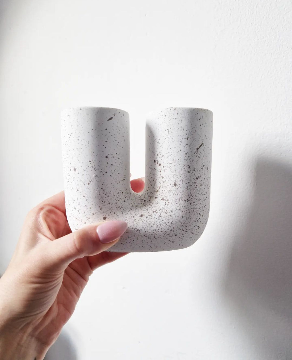 Bougeoir U effet granit