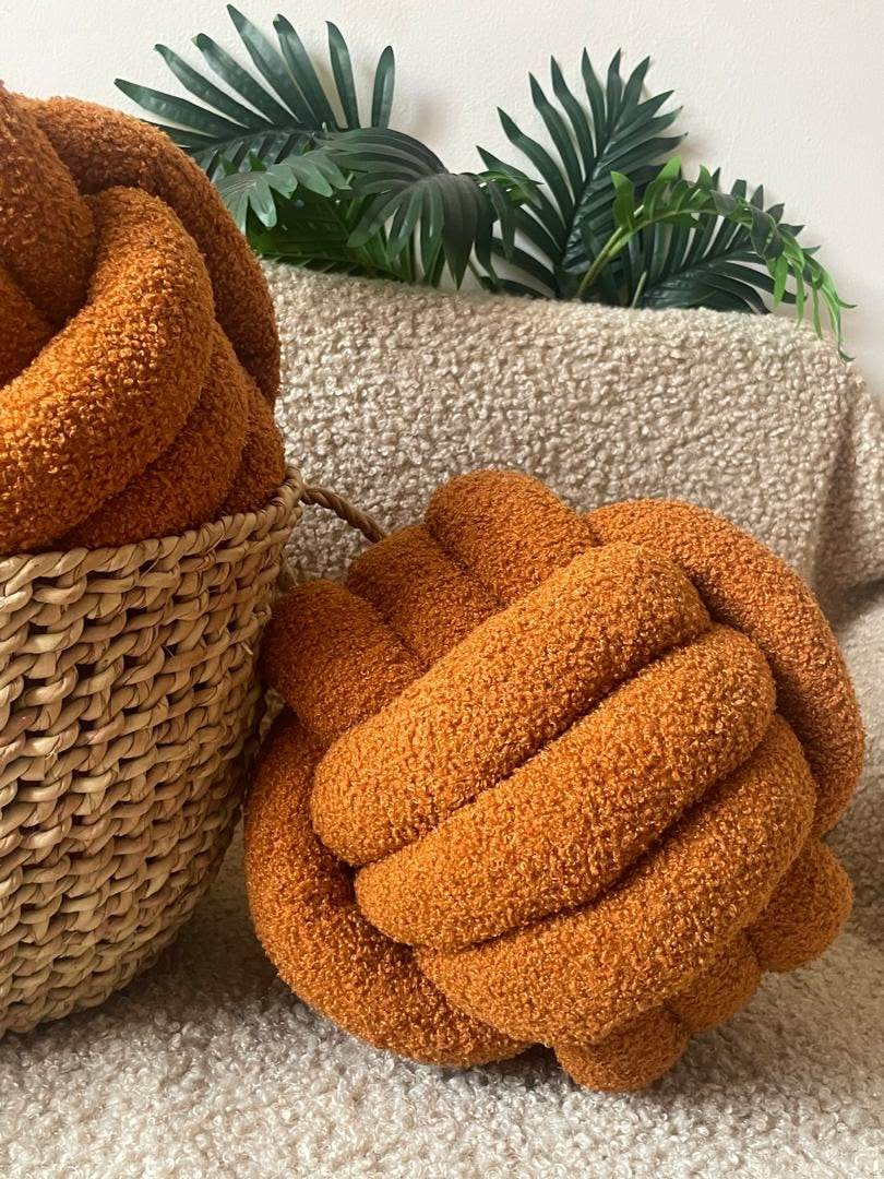 Coussin Noué Laine Bouclée