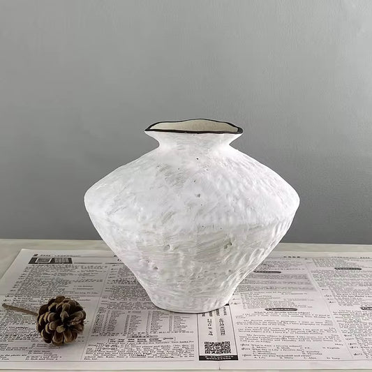 Duo vases blanc minéral - Collection Wabi Sabi