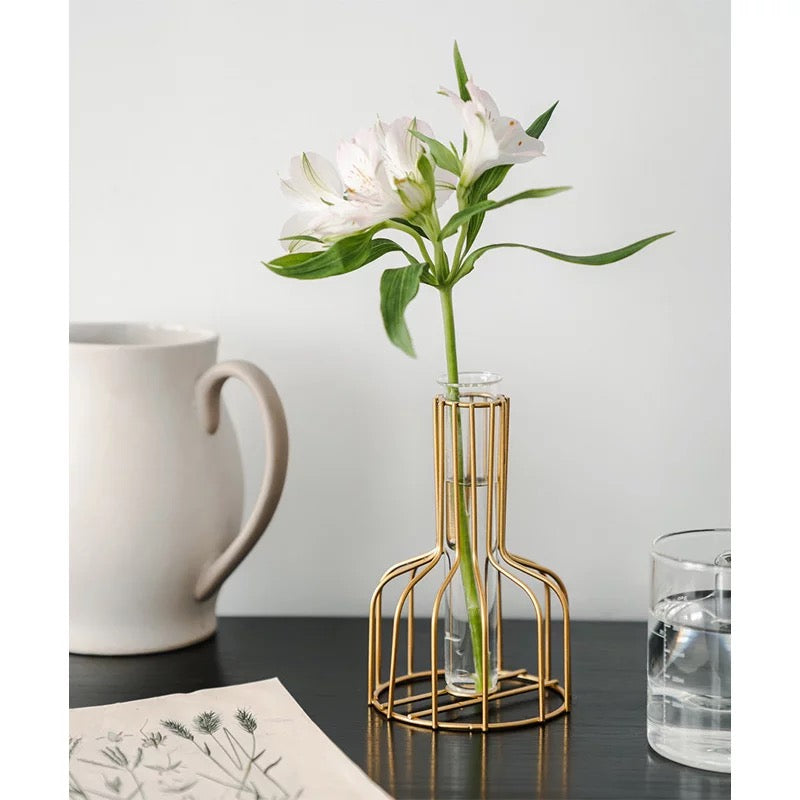 Vase soliflore doré