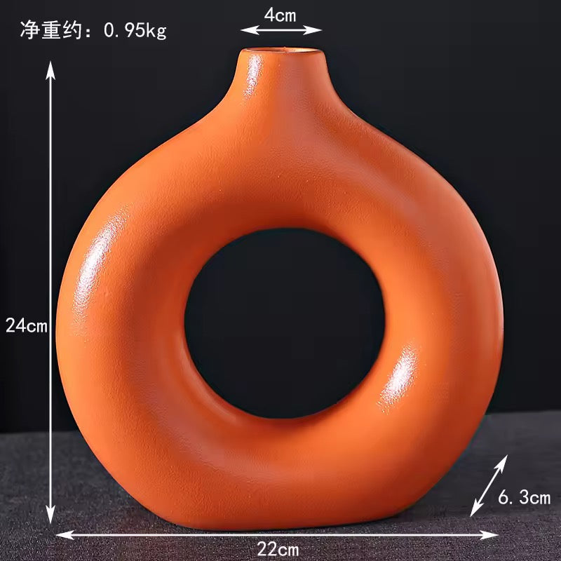 Vase donut coloré