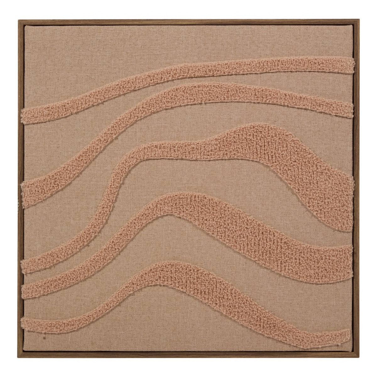 Tableau Tissé Noélie - 40x40 cm Rose Blush