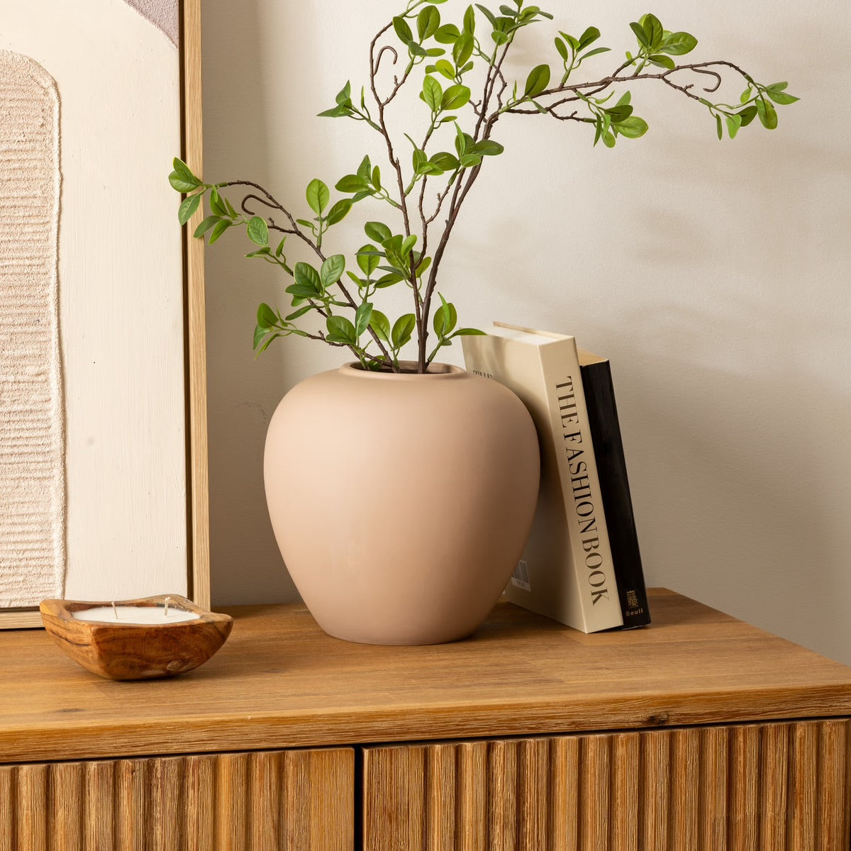Vase Boule Rily Nude Rose