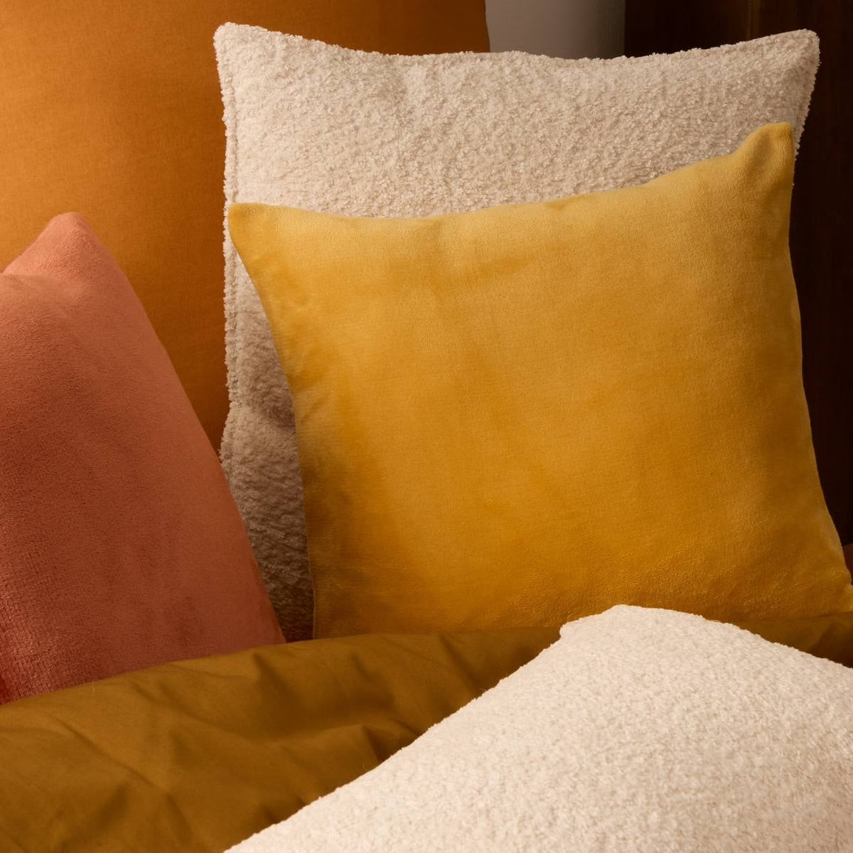 Coussin flanelle uni 38x38 cm
