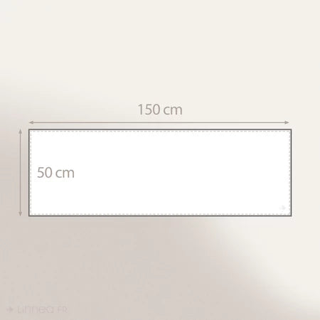 Chemin de Table Coton Beige 150x50 cm