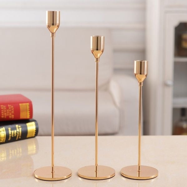 Trio bougeoirs chandeliers