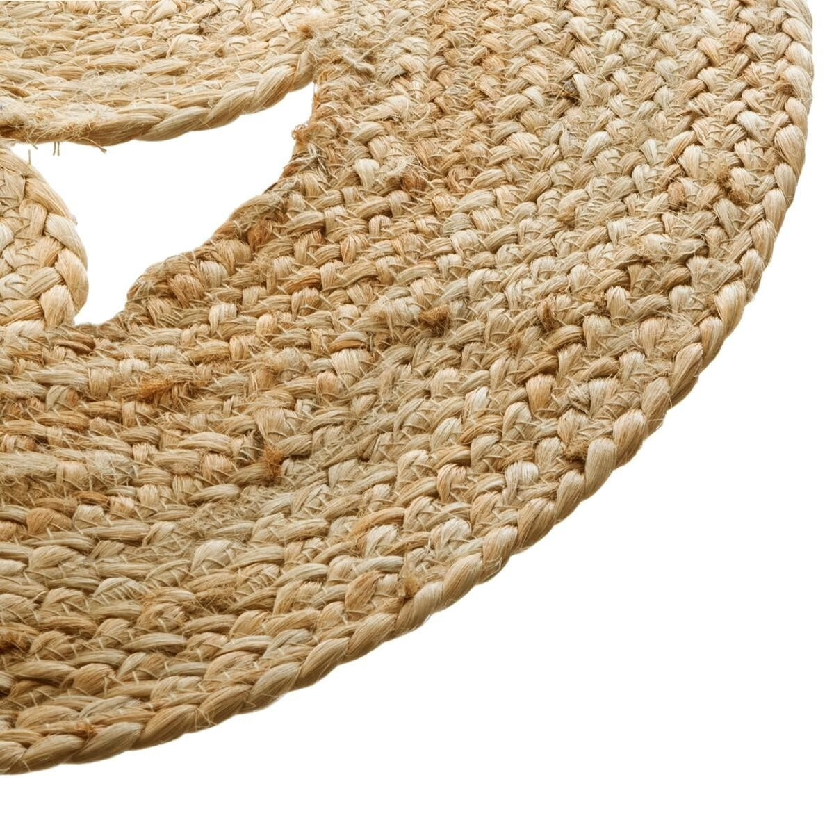 Tapis rond en jute ajouré Esra
