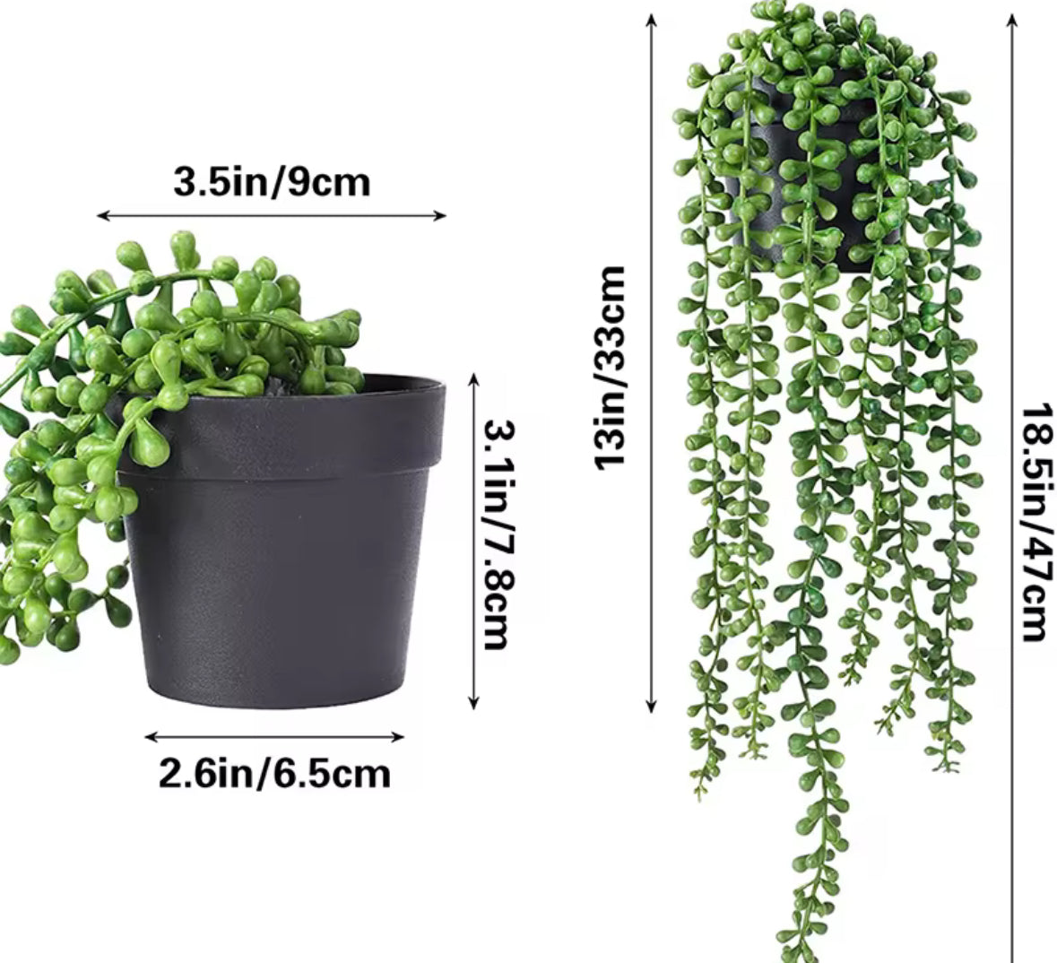 Plantes suspendues artificielles