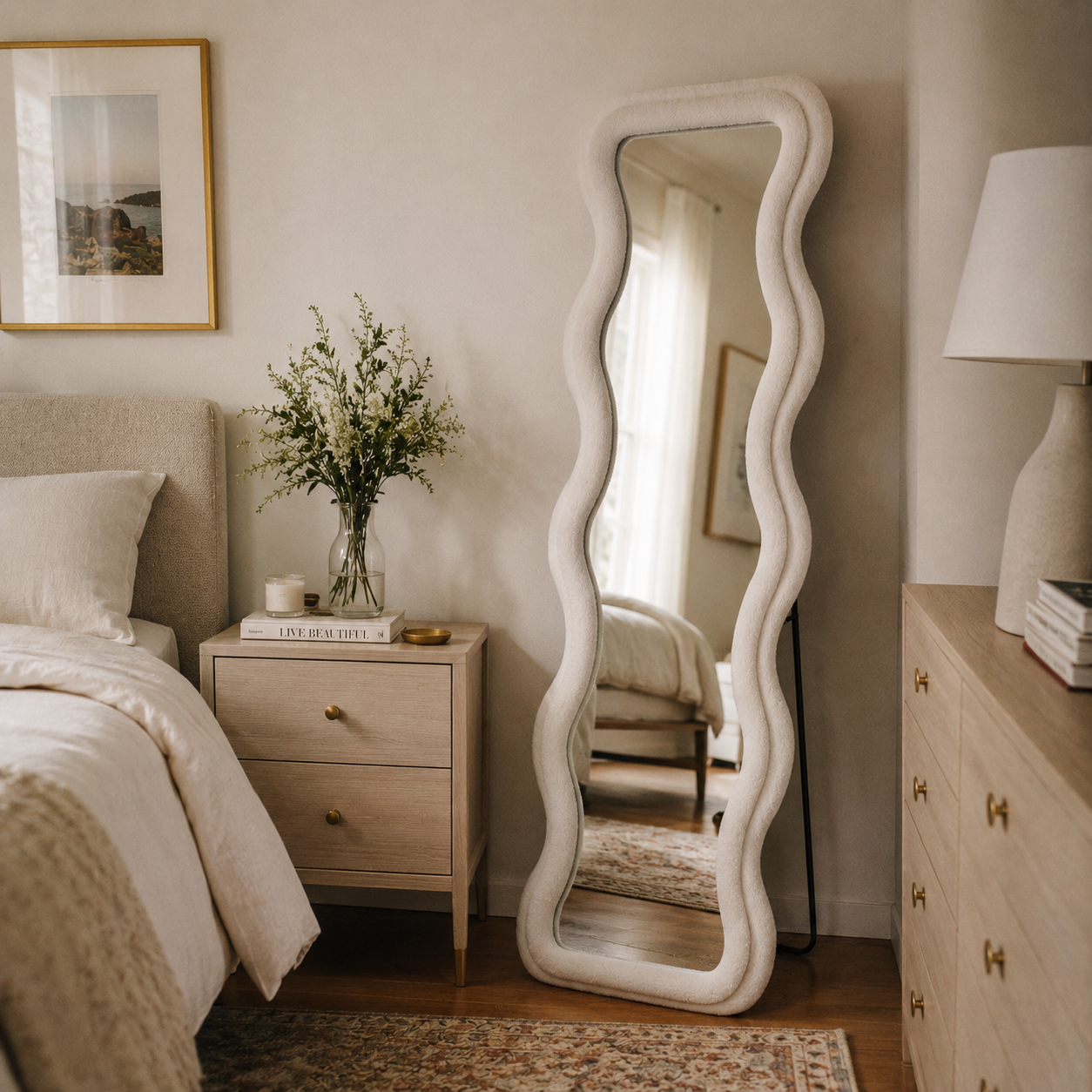 Miroir Onde Teddy Blanc
