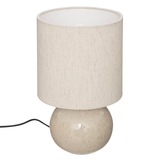 Lampe boule Gaia - Lin - Beige, H28