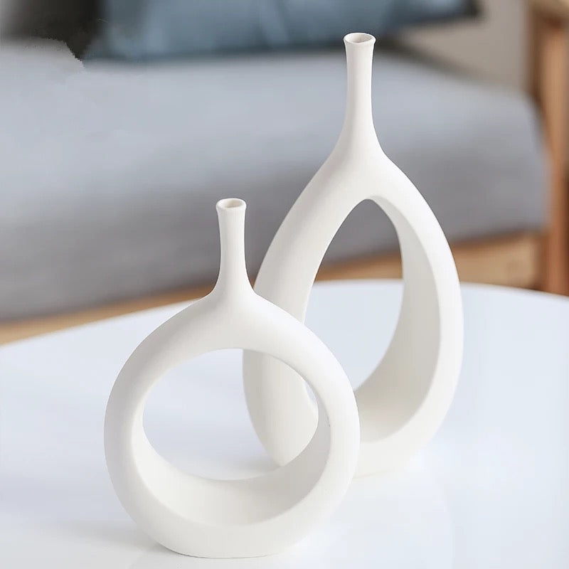 Duo vases anneaux