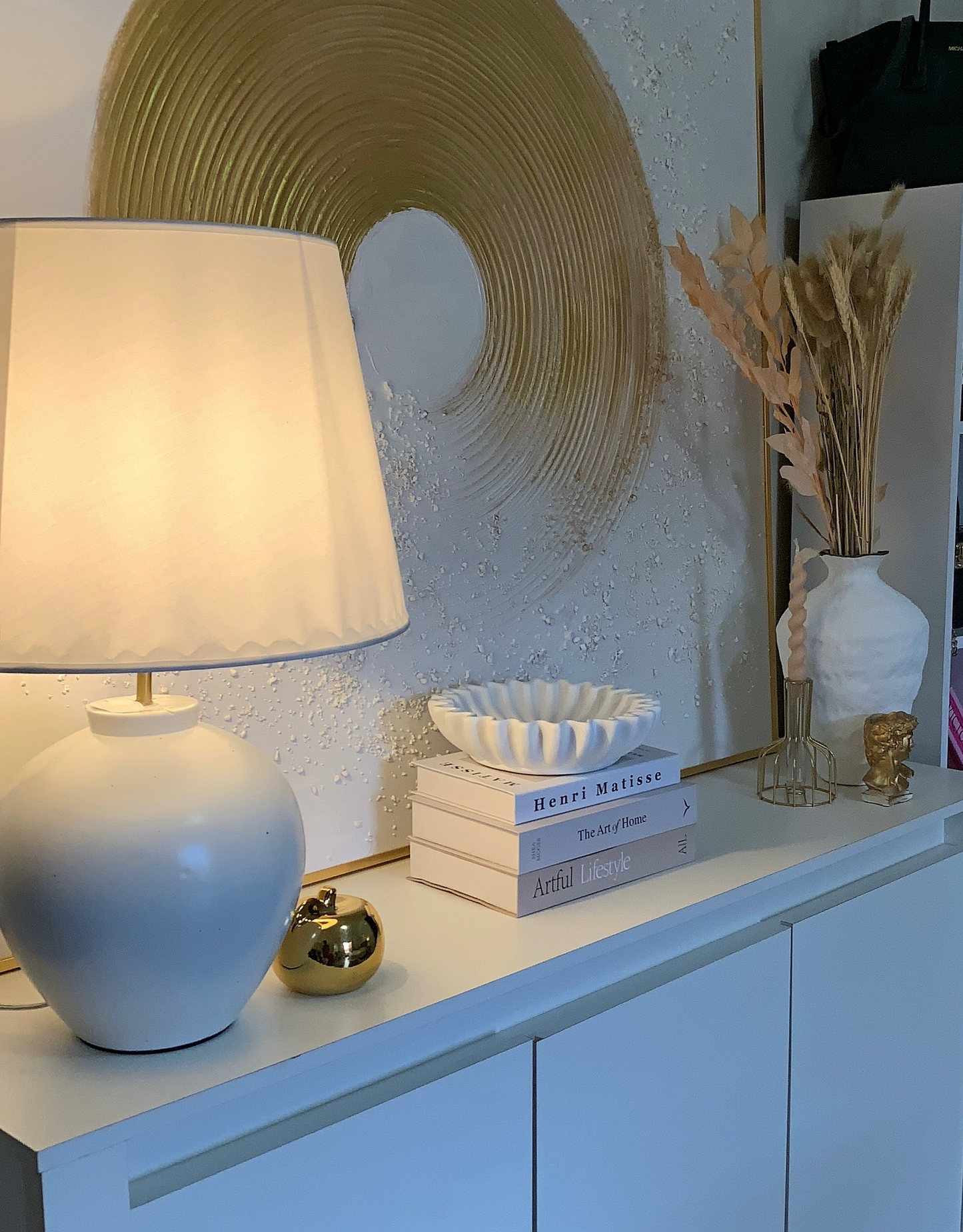 Lampe à poser ALBA – blanche H62 cm