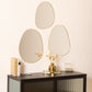 Miroirs muraux métal Orga Lida - Set de 3